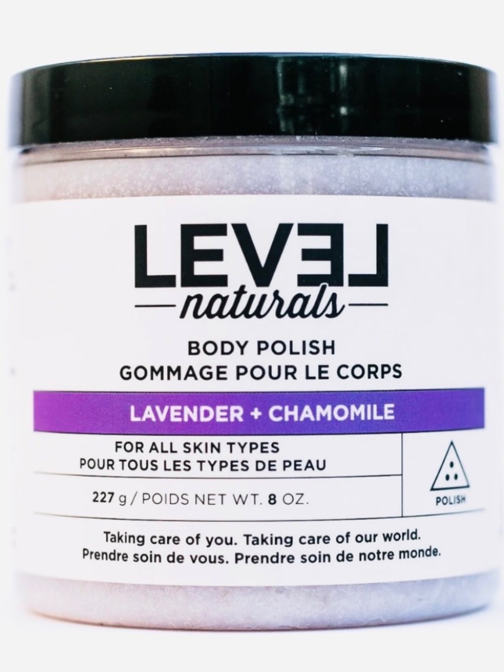 (3/30$) LEVAJ — naturals- BODY POLISH LAVENDER + CHAMOMILE